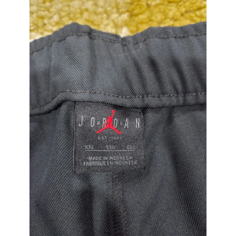Jordan Brand Mens Black Utility Pants XXL Straight Leg Pintuck Jumpman Trousers